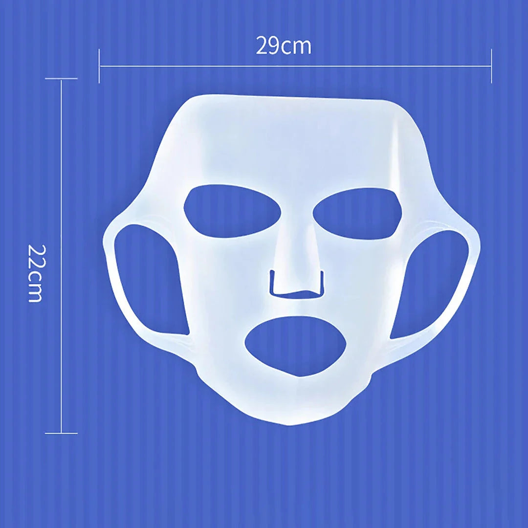 Reusable silicone face mask with anti-wrinkle and moisturising benefits for radiant, youthful skin