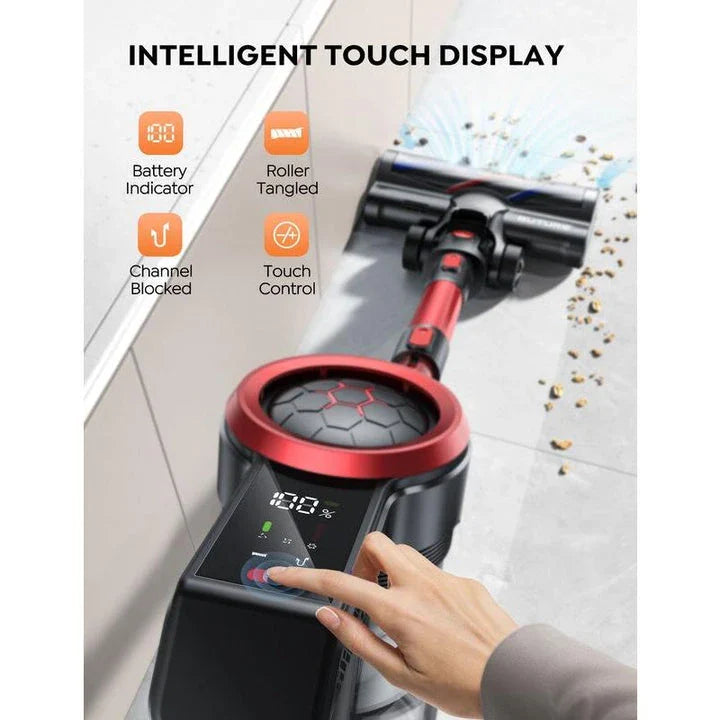 BUTURE 38KPa Cordless Handheld Vacuum Cleaner with powerful suction, touch screen control, and long battery life