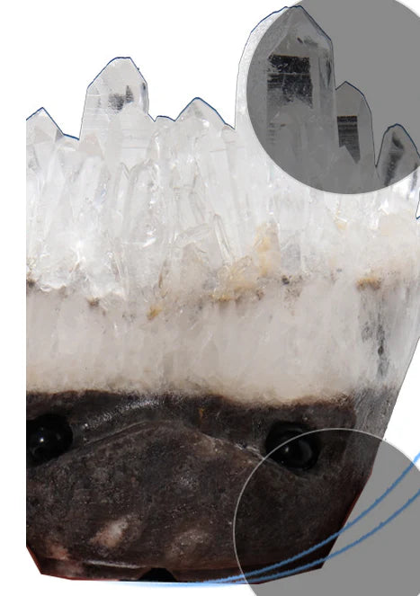 Natural White Cluster Gem Hedgehog Crystal Ornament - Premium White Crystal with Polished Finish