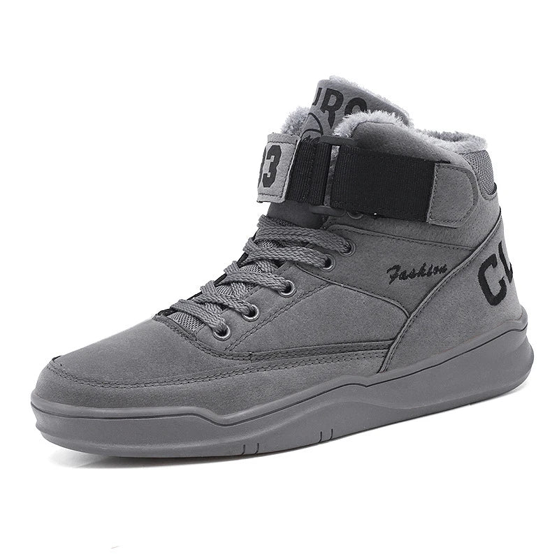 Premium velveteen cotton winter boots for men, featuring a luxurious upper, durable rubber soles, and stylish car stitching details.