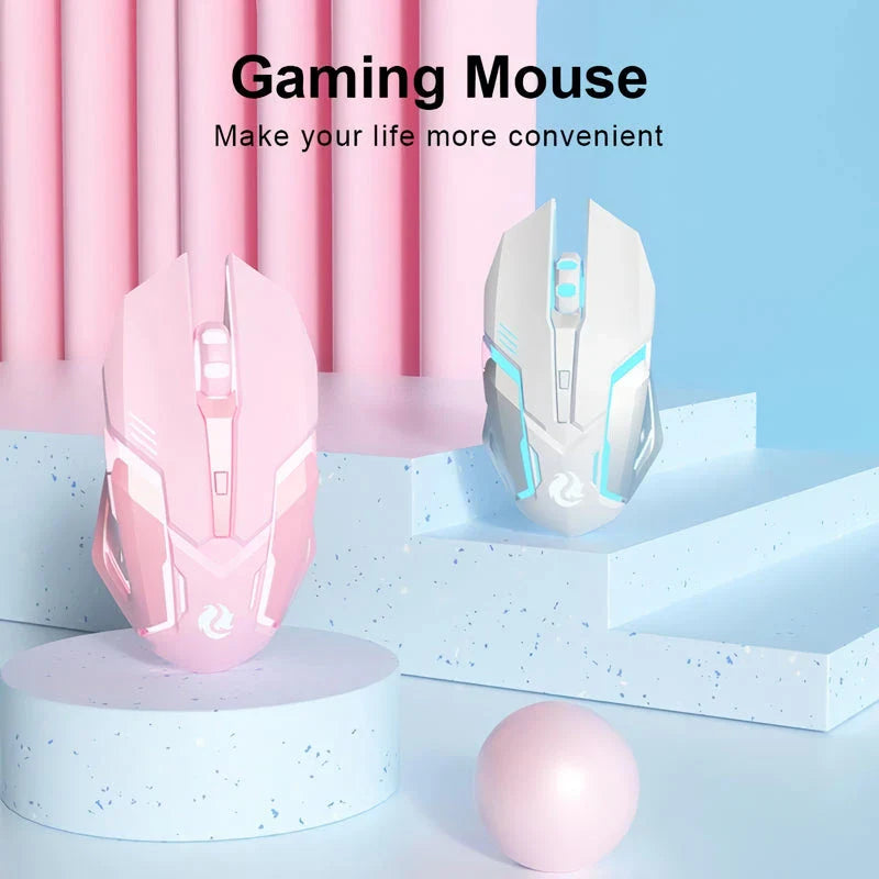 Rechargeable Dual-Mode Wireless Gaming Mouse with LED Backlight and Ergonomic Design