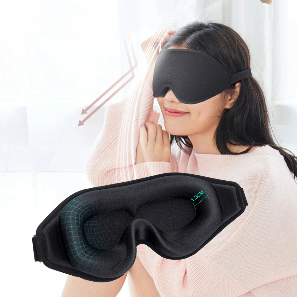 Premium 3D Sleep Mask with Memory Foam - Luxurious Comfort for Uninterrupted Slumber