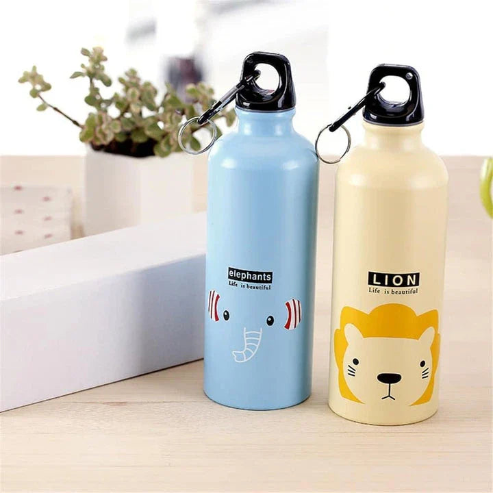 Premium metal water bottle with stylish animal-inspired prints, perfect for everyday hydration and British consumers