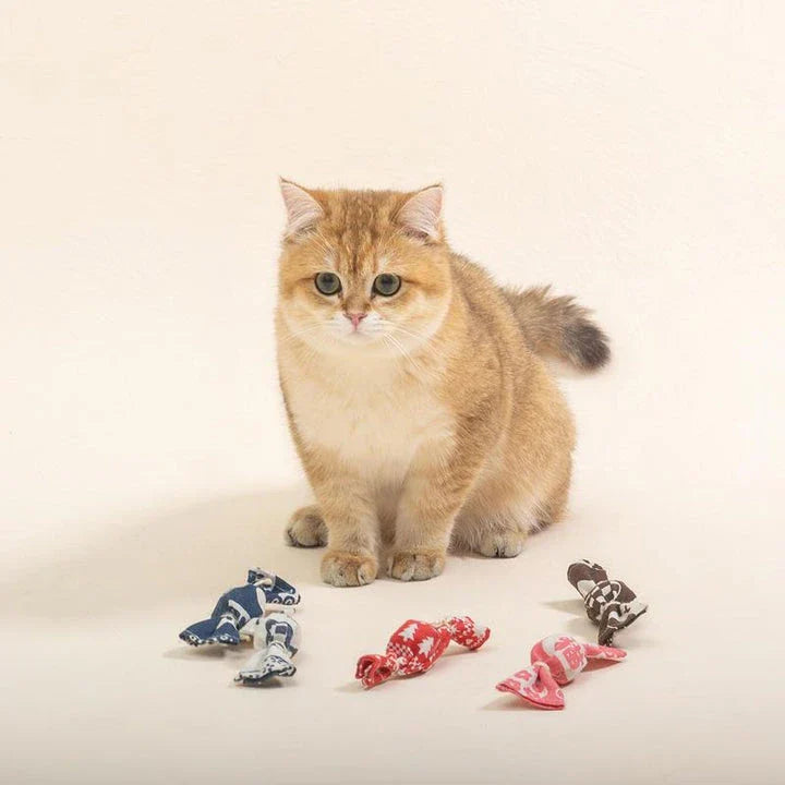 Interactive cat chew toy with bells and catnip, designed to captivate your feline friend's natural instincts and provide hours of entertaining play.