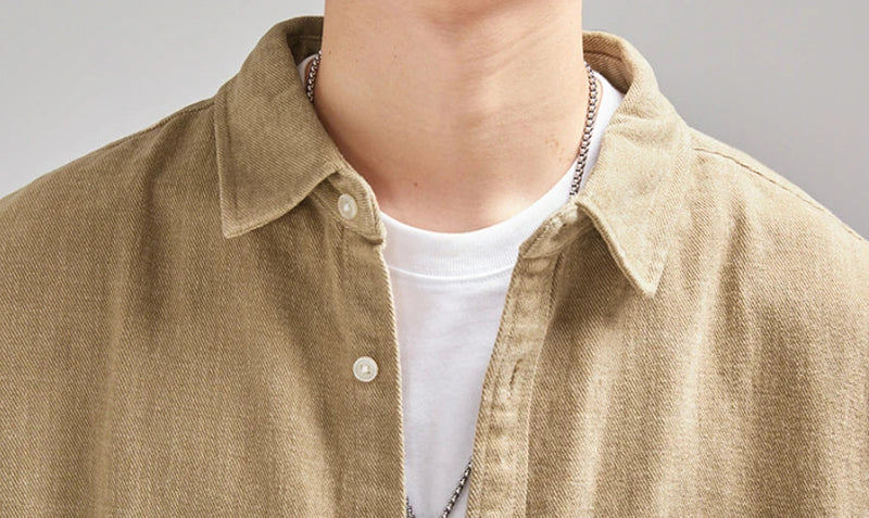 GiftHome UK Timeless Wardrobe Staple: Men's Retro Loose Shirt