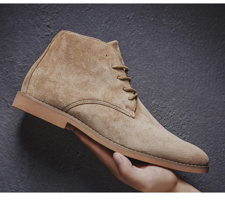GiftHome UK Sophisticated British-Style Pointed Toe Leather Boots for Men