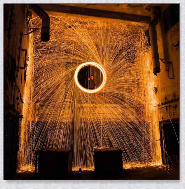 Spectacular Steel Wool Photography Kit with steel wool, whisk, and flexible wire for creating captivating light painting photography