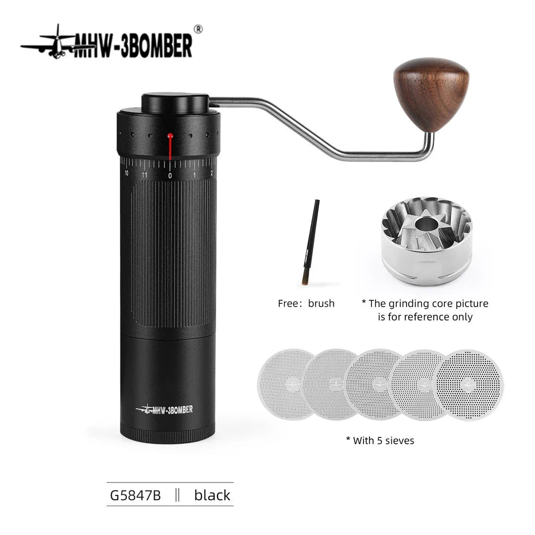 Premium R3 Manual Coffee Grinder with Rapidity-3 grinding core, conical burr, and external grind adjustment for exceptional coffee brewing experience