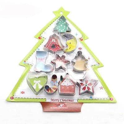 Premium Stainless Steel Christmas-Themed Cookie Cutters Set for baking festive treats