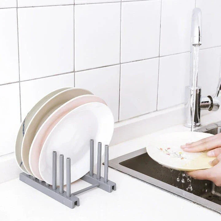 A sleek and compact dish organiser made with durable ABS material, designed to streamline kitchen storage and add elegance to your space.