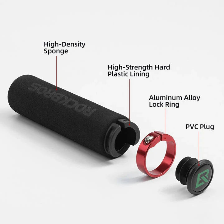 Lightweight bicycle grips with premium materials and anti-skid design for comfortable, controlled rides