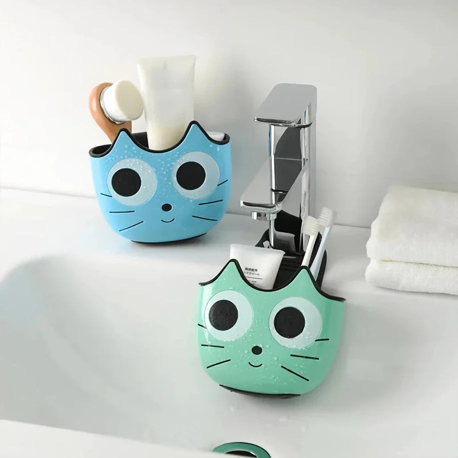 Creative Cartoon Cat Sink Drainage Bag - a charming and functional organiser for keeping your kitchen sink tidy and essentials within reach.