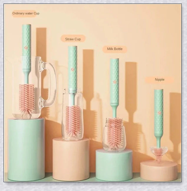 GiftHome UK Premium Rechargeable Baby Bottle Cleaning Brush Set