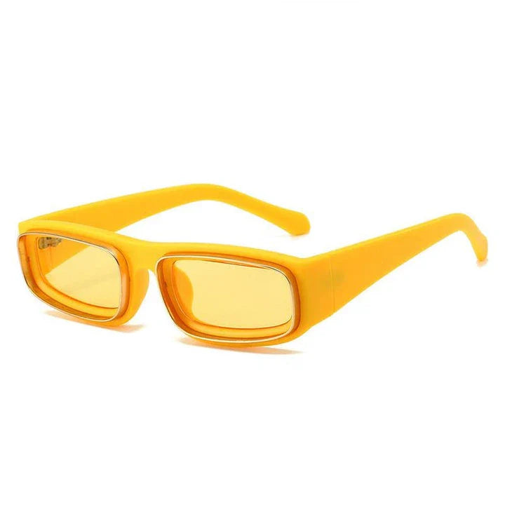 Stylish Small Rectangle Punk Sunglasses with an edgy, retro-inspired design and UV400 protection
