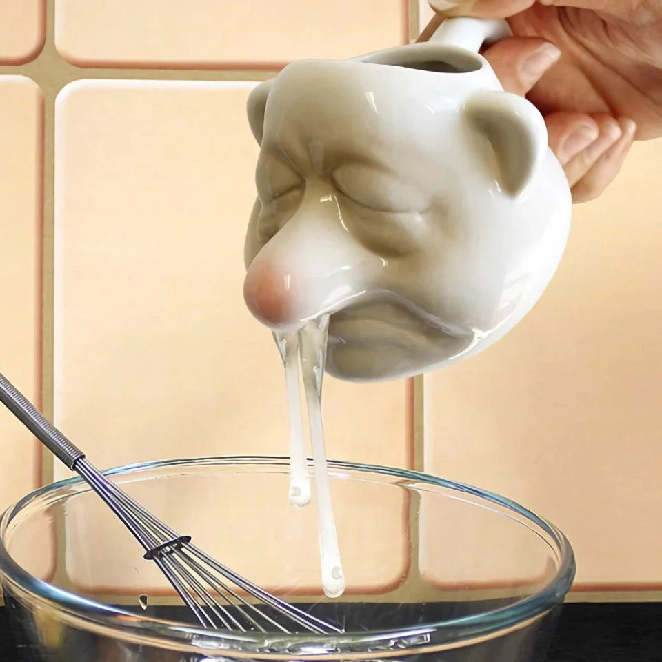 Ceramic Big Nose Egg Separator, a quirky and practical kitchen tool for effortless egg separation
