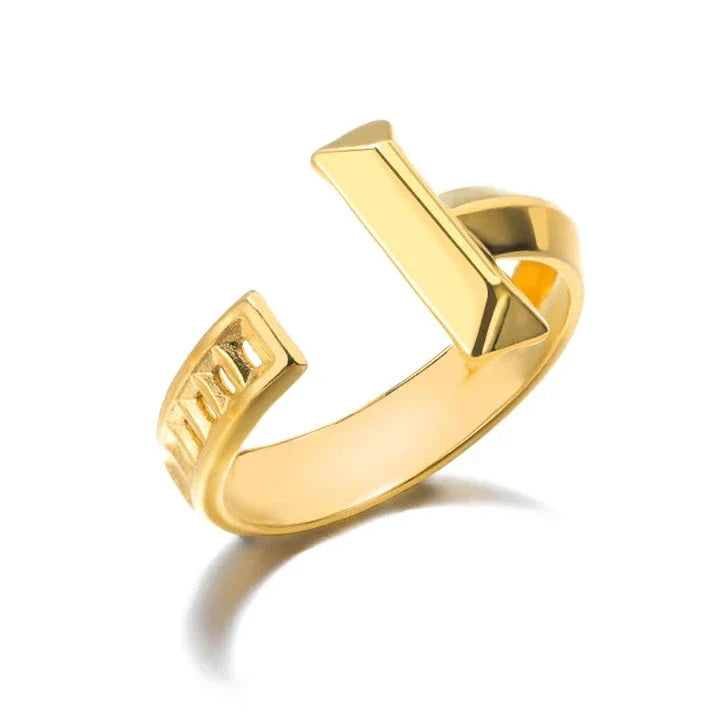 Stainless steel minimalist rings for women in a variety of sizes, showcasing a sleek and sophisticated design