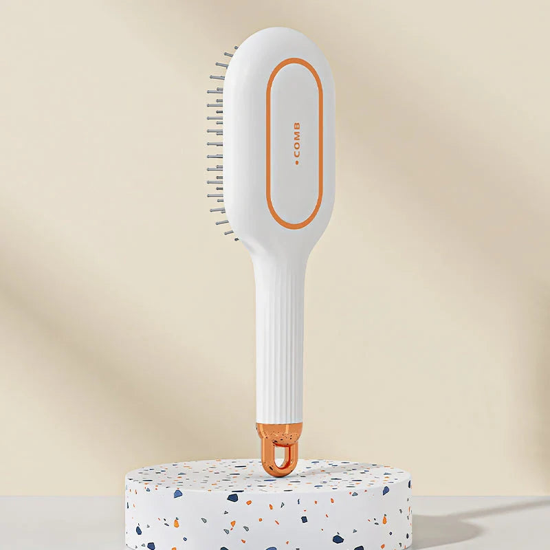 A high-quality hair comb with a flexible air cushion base that gently massages the scalp while detangling and smoothing hair