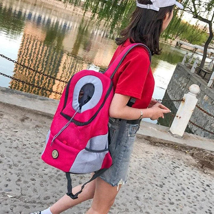 Trendha Premium Compact Dog Carrier Backpack with Viewing Hole for Small and Large Dogs