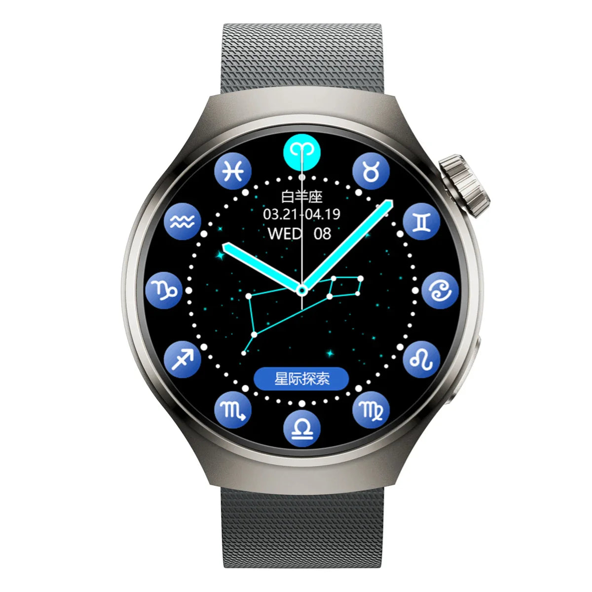 A premium Bluetooth smart watch with features for comprehensive health monitoring, including heart rate, blood pressure, and blood oxygen detection.