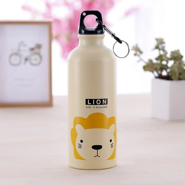 Premium metal water bottle with stylish animal-inspired prints, perfect for everyday hydration and British consumers