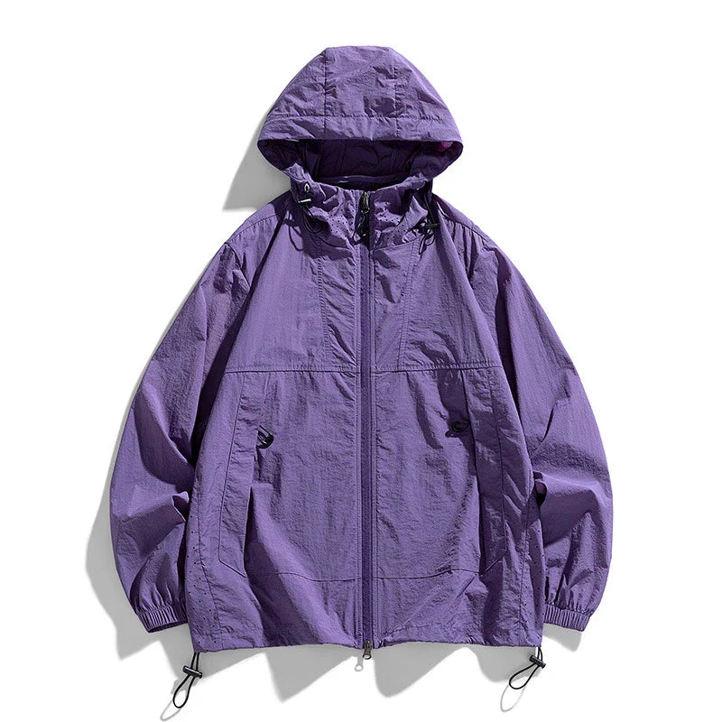 A lightweight, versatile outdoor jacket made from premium nylon fabric, perfect for British adventures and outdoor activities.