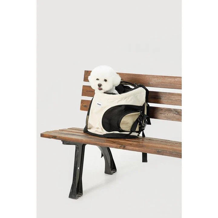 Lightweight, breathable pet sling backpack made of premium nylon and mesh, designed for small dogs and cats