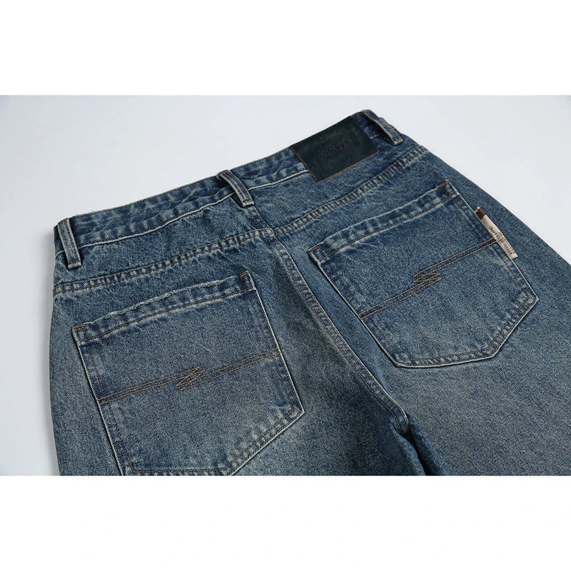 GiftHome UK Stylish Retro Loose Fit Denim Jeans for Autumn