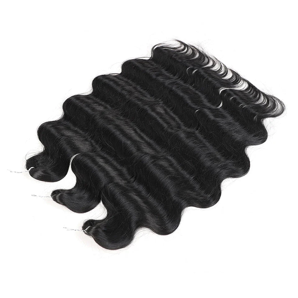 Premium 24-inch body wave crochet hair extensions in ombre blonde shade