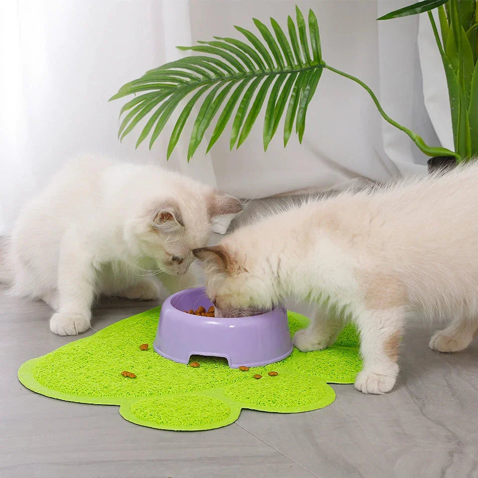 Anti-Slip Pet Mat with Charming Cat Paw Design for Cats and Dogs