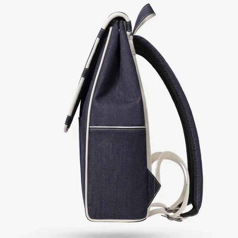 Premium eco-friendly denim waterproof backpack with multiple pockets and a comfortable handle for active lifestyles