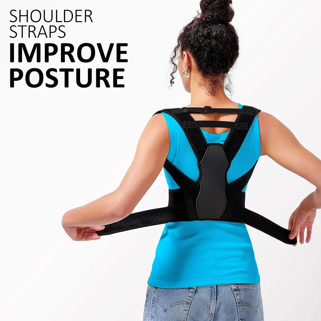 Adjustable full back support posture corrector in various sizes for men and women