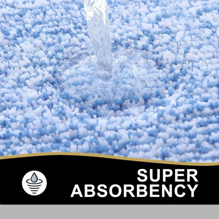 Luxury Microfibre Bathroom Mat with High-Density Memory Foam Core and Fast-Absorbing Coral Velvet Microfibre