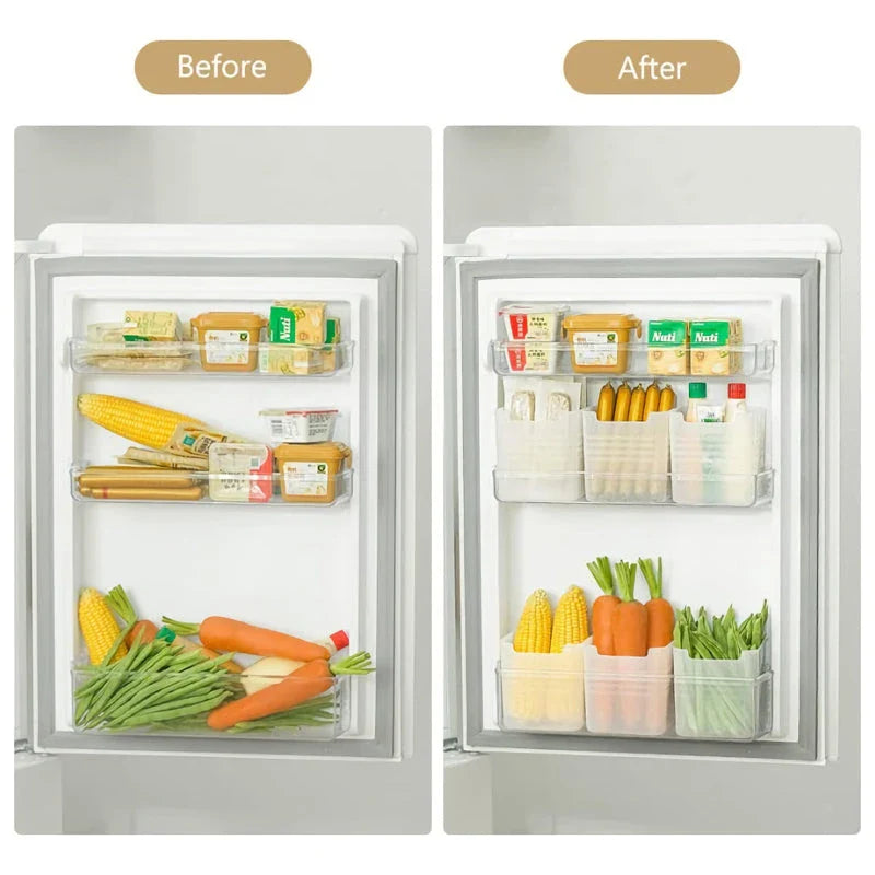Premium Food Storage Boxes Organizer for Refrigerator Produce Organization