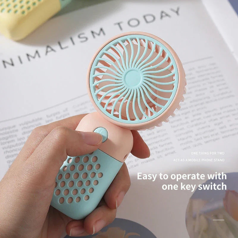 Compact USB Mini Handheld Fan - Sleek, Quiet, and Portable Design for Refreshing Cooling Anywhere