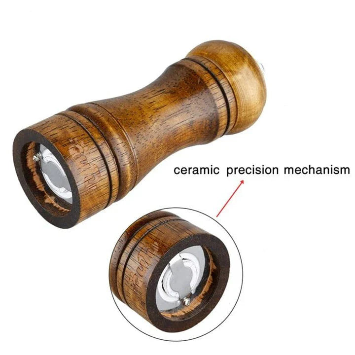 GiftHome UK Premium Eco-Friendly Wooden Spice Grinder - Timeless British Craftsmanship