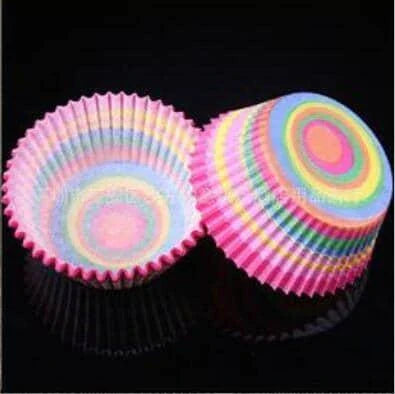 Premium British-made paper cupcake liners in a mixed colour pack, perfect for baking delicious treats at home