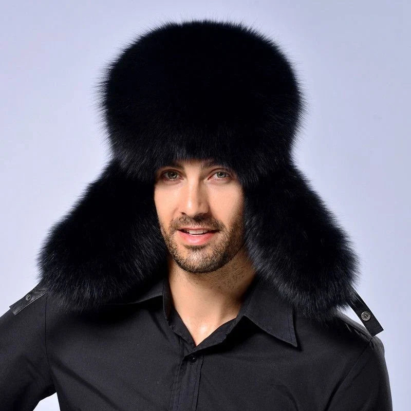 Premium insulated Ushanka hat made of durable artificial leather for optimal warmth and comfort in cold British weather