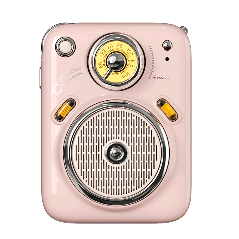 Bluetooth Wireless Mini Portable Retro Speakers in various vibrant colours, inspired by the iconic Beetle car design