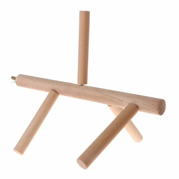 A premium 4-tier wooden bird perch with a sturdy and modern design, providing ample resting space and comfort for your feathered companions.