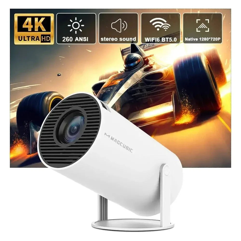 Cinematic 4K Android Projector with advanced features for immersive home entertainment