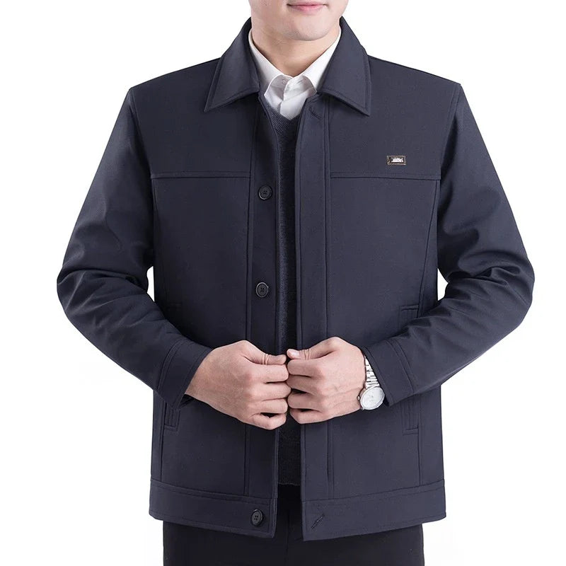 Premium British men's autumn jacket in various colours with tailored silhouette and practical pockets