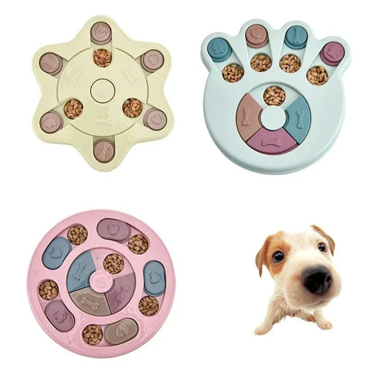 Trendha Clever Canine Puzzle Toy with removable brick pieces and separate treat compartments for dogs