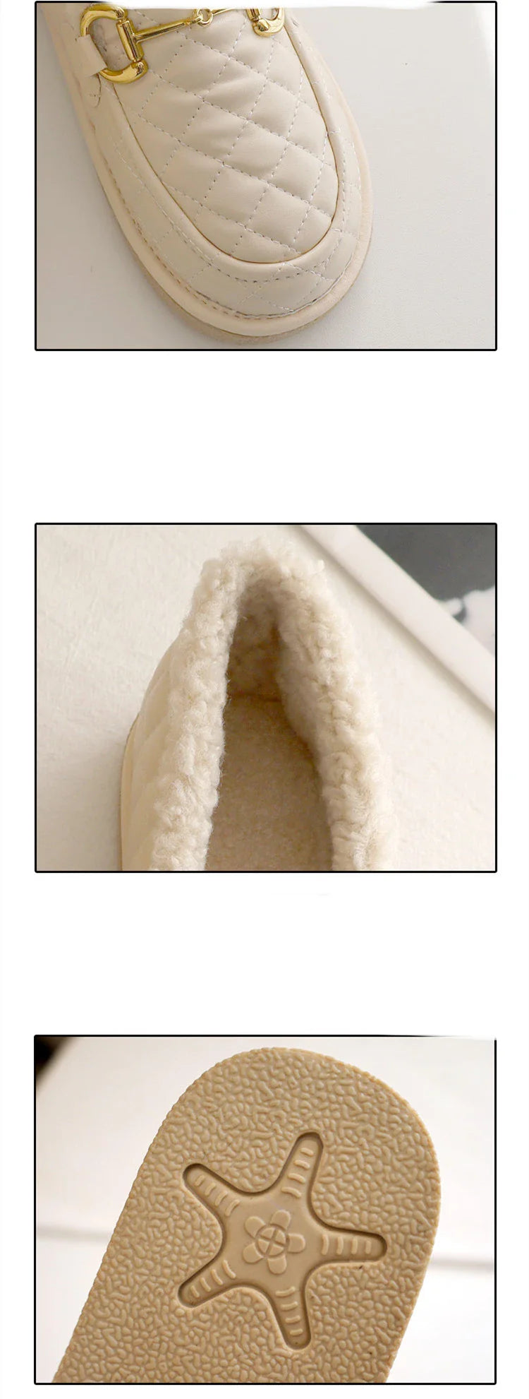 Flat-Bottomed All-Match Maternity Cotton Scoop Shoes in black and beige colors
