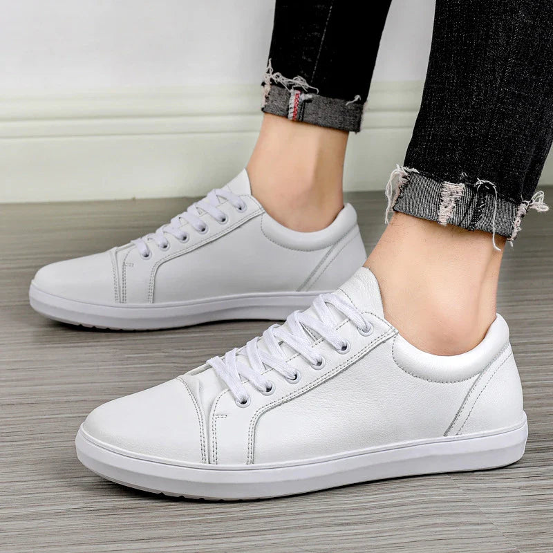 Trendha's stylish viscose trainers with a distinctive spot pattern, offering British-crafted comfort and versatile casual style.