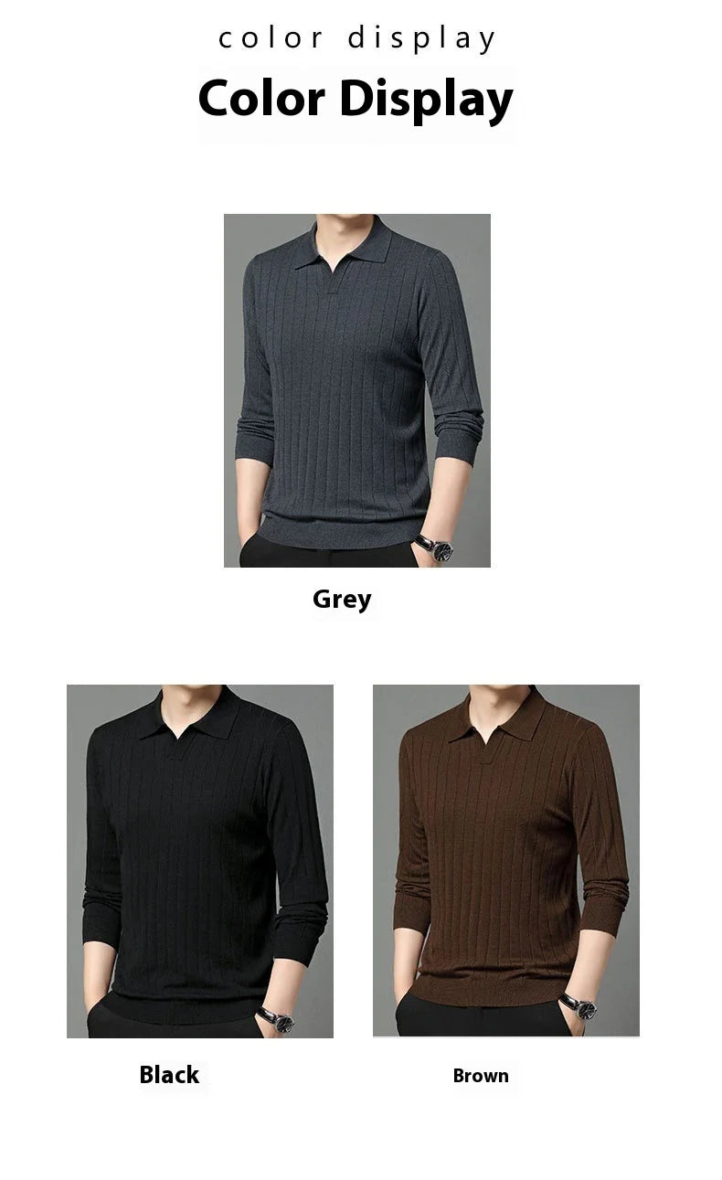 Men's autumn pullover sweater in various colours and sizes, featuring a cosy and versatile design for casual wear
