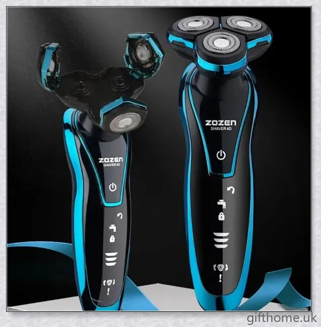 Premium 4D Rotary Electric Shaver with Floating Heads for a close, comfortable shave