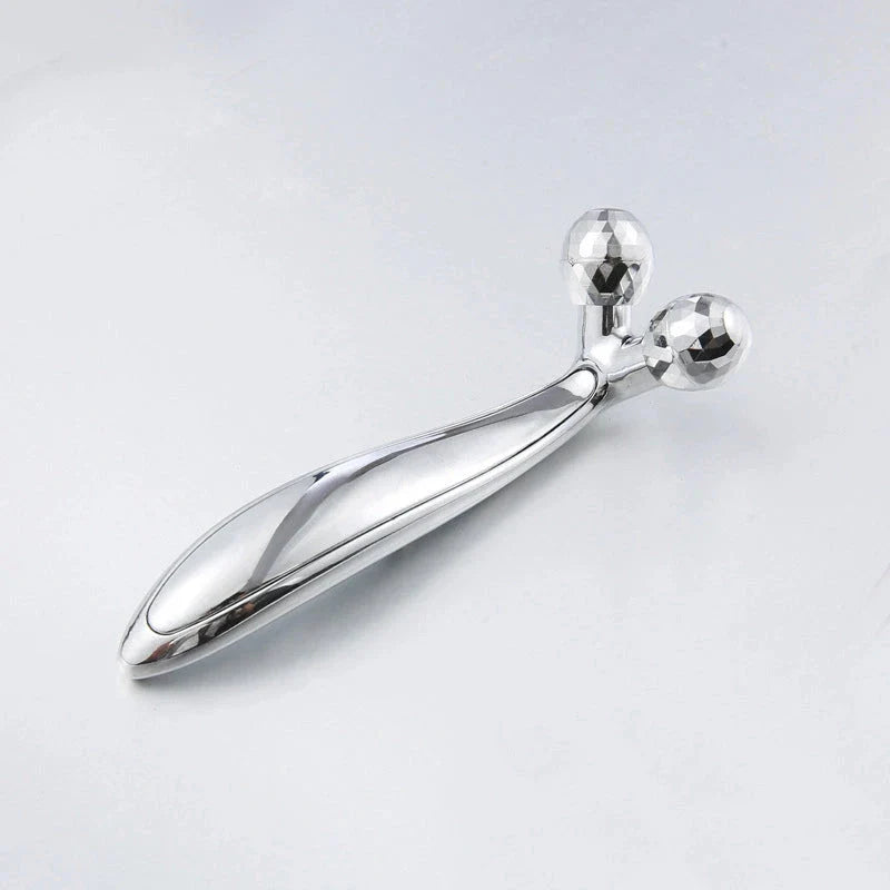 Premium 3D Y-Shaped Facial Roller Massager for Wrinkle Reduction and Skin Rejuvenation
