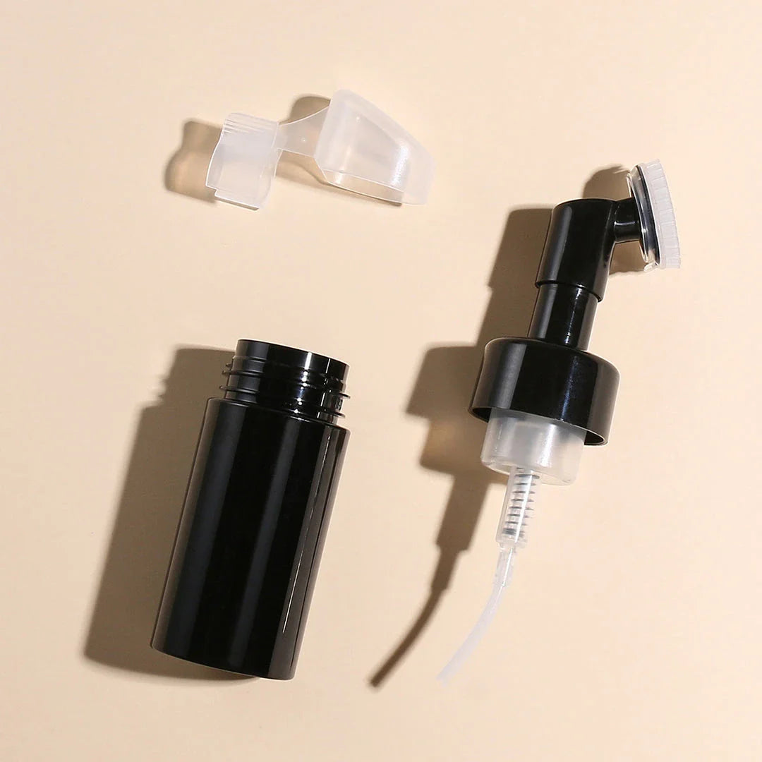 100ml Premium Foam Cleanser Bottle with Integrated Brush Pump Dispenser for Customisable Skincare Routines