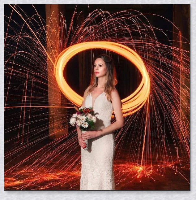 Spectacular Steel Wool Photography Kit with steel wool, whisk, and flexible wire for creating captivating light painting photography