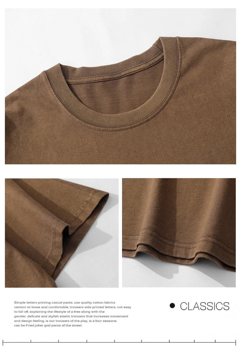 Premium vintage-inspired short-sleeved t-shirt in a distressed black colour, made of soft pure cotton fabric